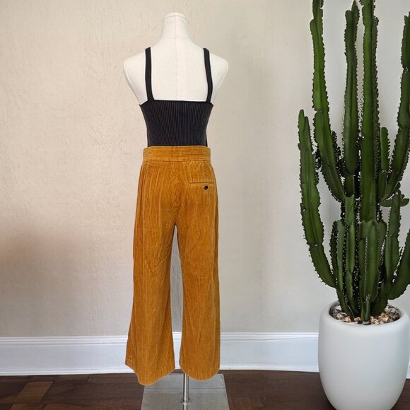 Perfect Fall Pants ZARA Golden Yellow Corduroy Crop (Super Soft!) - Picture 4 of 13